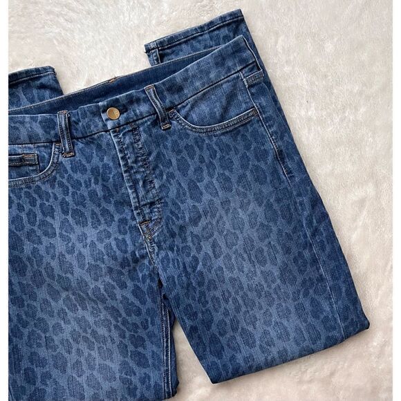 Jen7 7 for All Mankind Ankle Skinny Jeans in NightFall Leopard, Size 10 - Picture 4 of 14